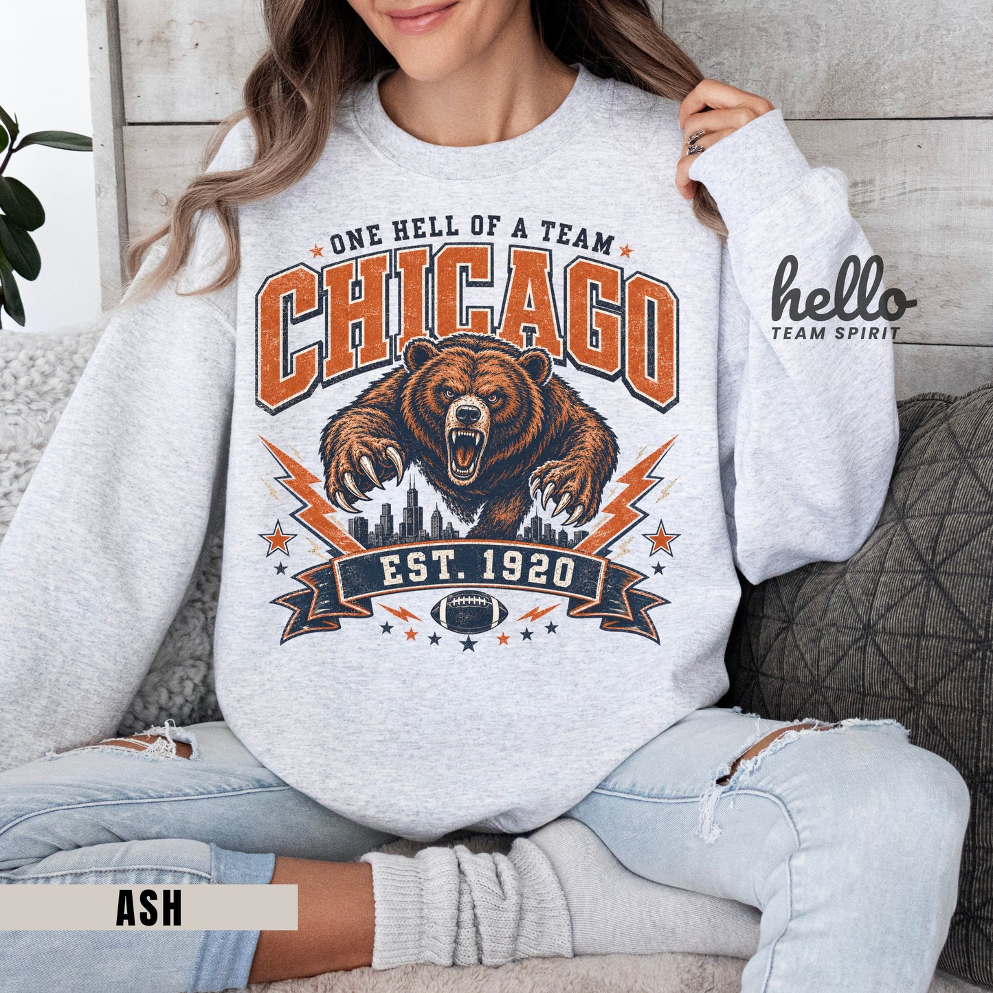 Chicago Established Football Graphic Sweatshirt