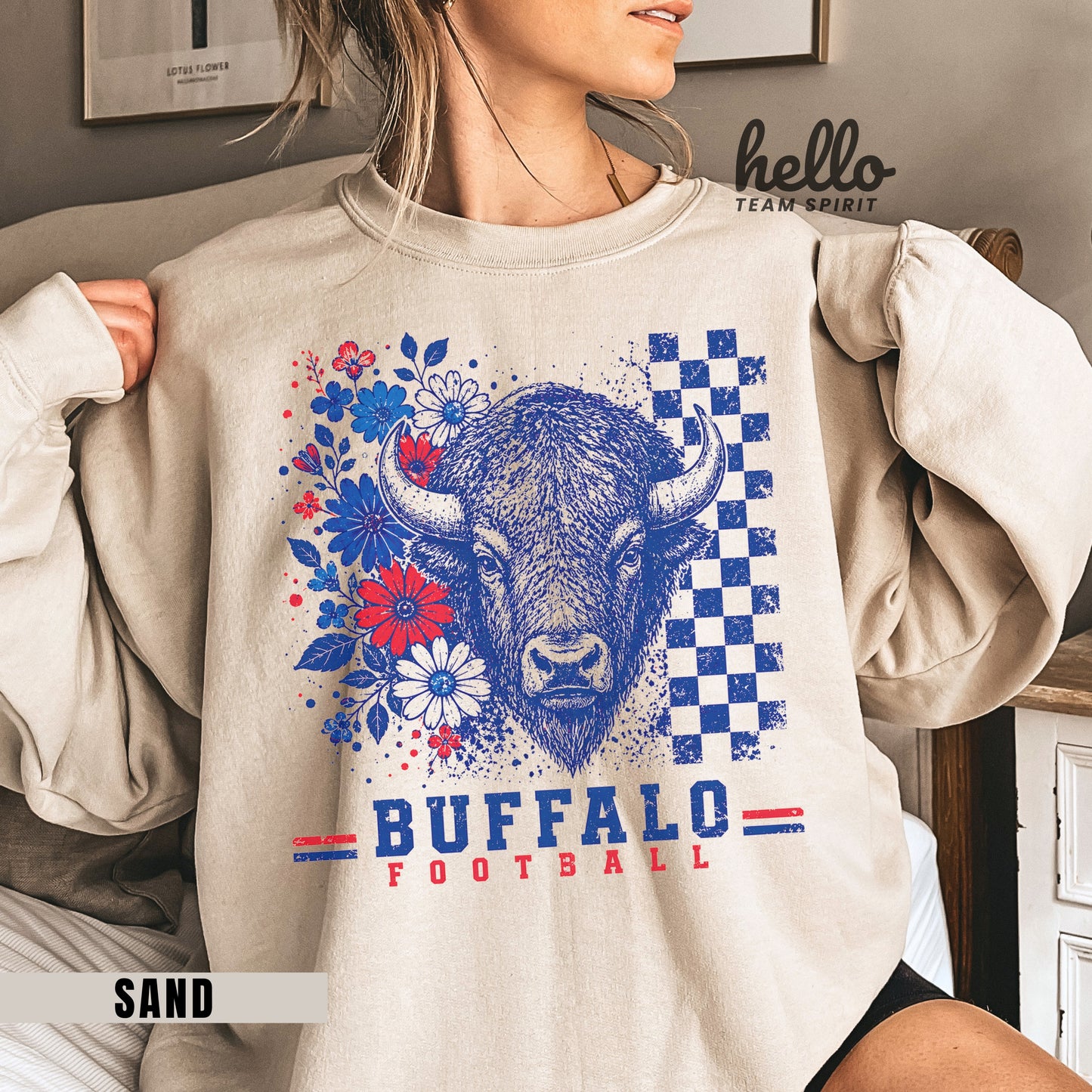Buffalo Retro Football Graphic Sweatshirt