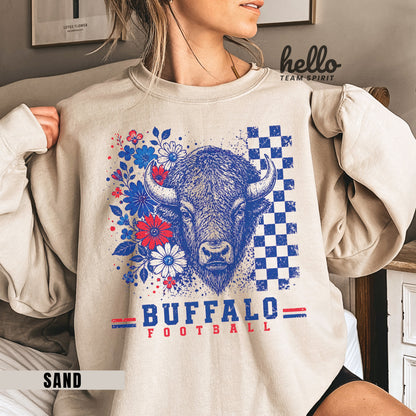 Buffalo Retro Football Graphic Sweatshirt