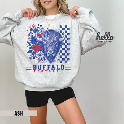 Buffalo Retro Football Graphic Sweatshirt