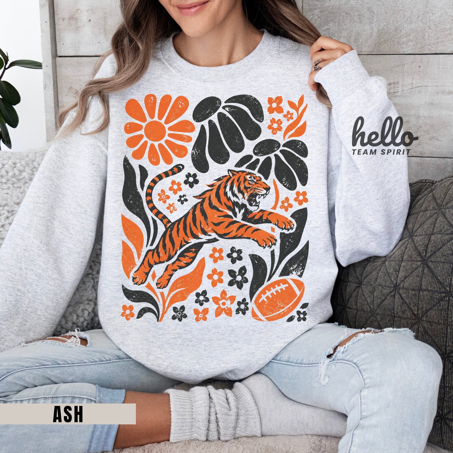 Cincinnati Boho Football Graphic Sweatshirt