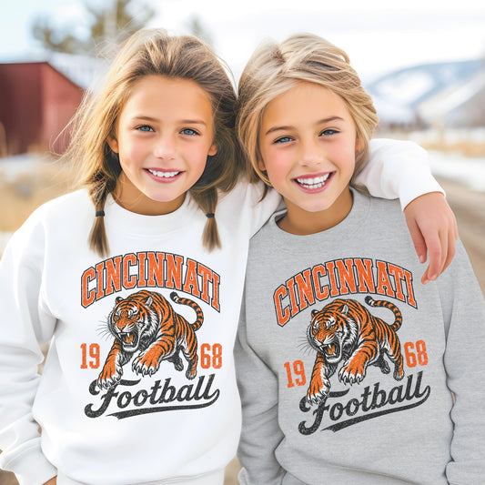 Cincinnati Heritage 1968 Football Graphic Youth Sweatshirt