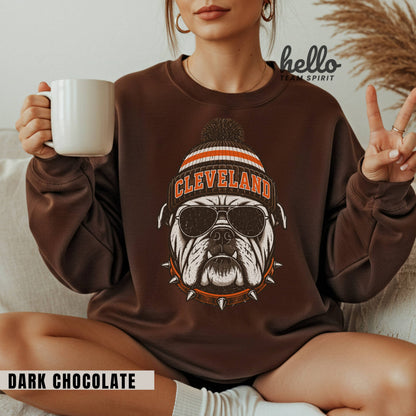 Cleveland Retro Football Graphic Sweatshirt