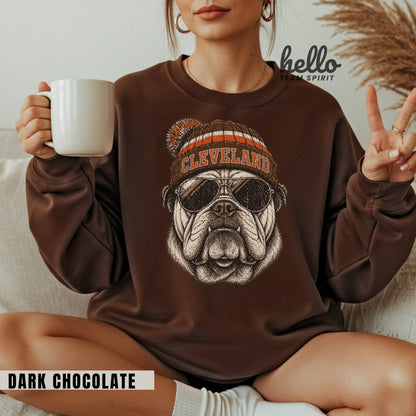 Cleveland Vintage Character Football Graphic Sweatshirt