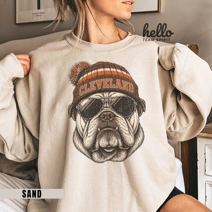 Cleveland Vintage Character Football Graphic Sweatshirt