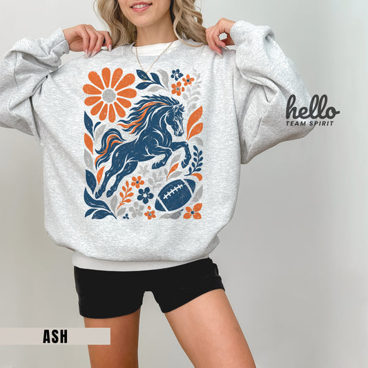 Denver Boho Football Graphic Sweatshirt