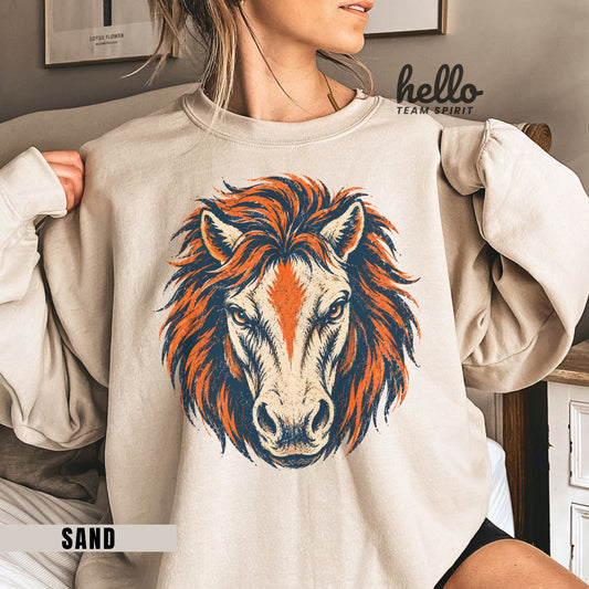 Denver Vintage Character Football Graphic Sweatshirt