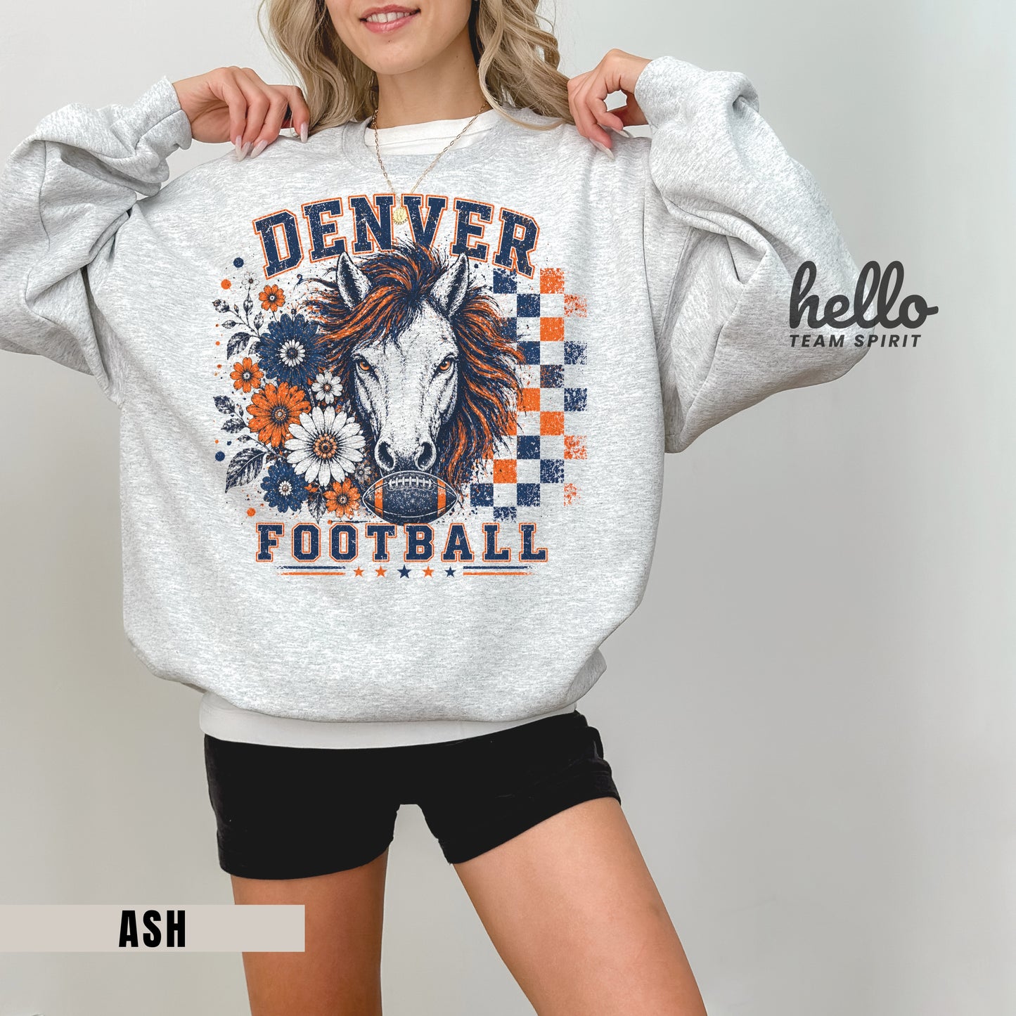 Denver Retro Football Graphic Sweatshirt