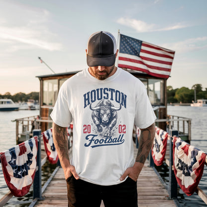 Houston Vintage Football Graphic  T-shirt