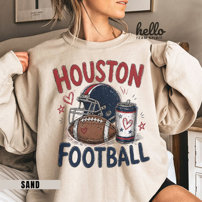 Houston Icon Football Graphic Sweatshirt