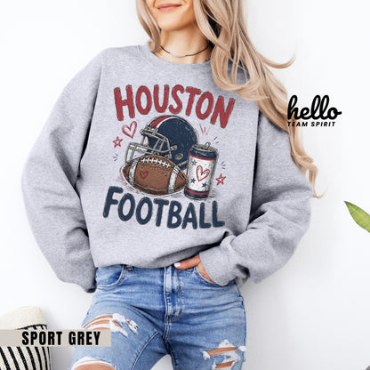 Houston Icon Football Graphic Sweatshirt