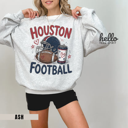 Houston Icon Football Graphic Sweatshirt