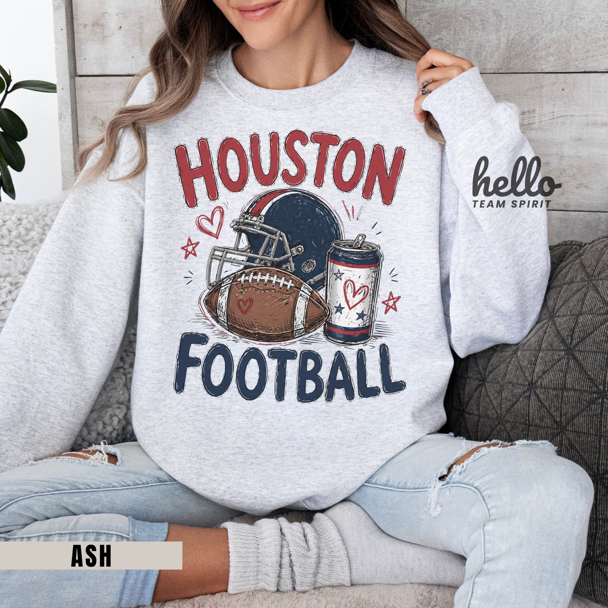 Houston Icon Football Graphic Sweatshirt