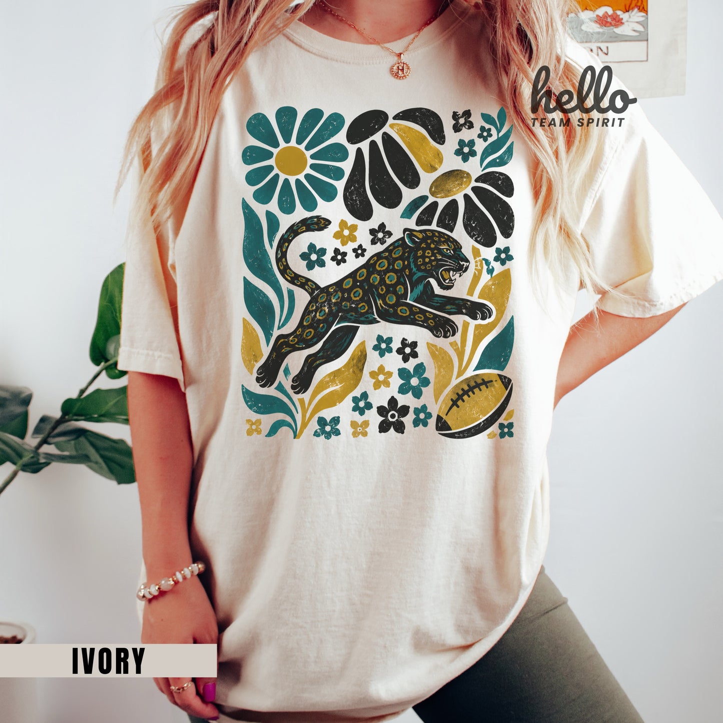 Jacksonville Boho Football Graphic T-shirt