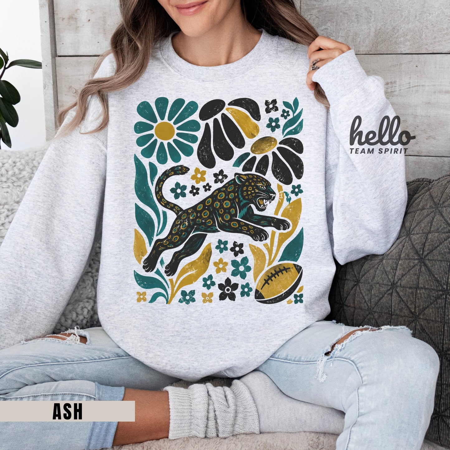 Jacksonville Boho Football Graphic Sweatshirt