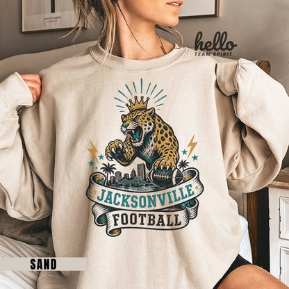 Jacksonville Crowned Football Graphic Sweatshirt