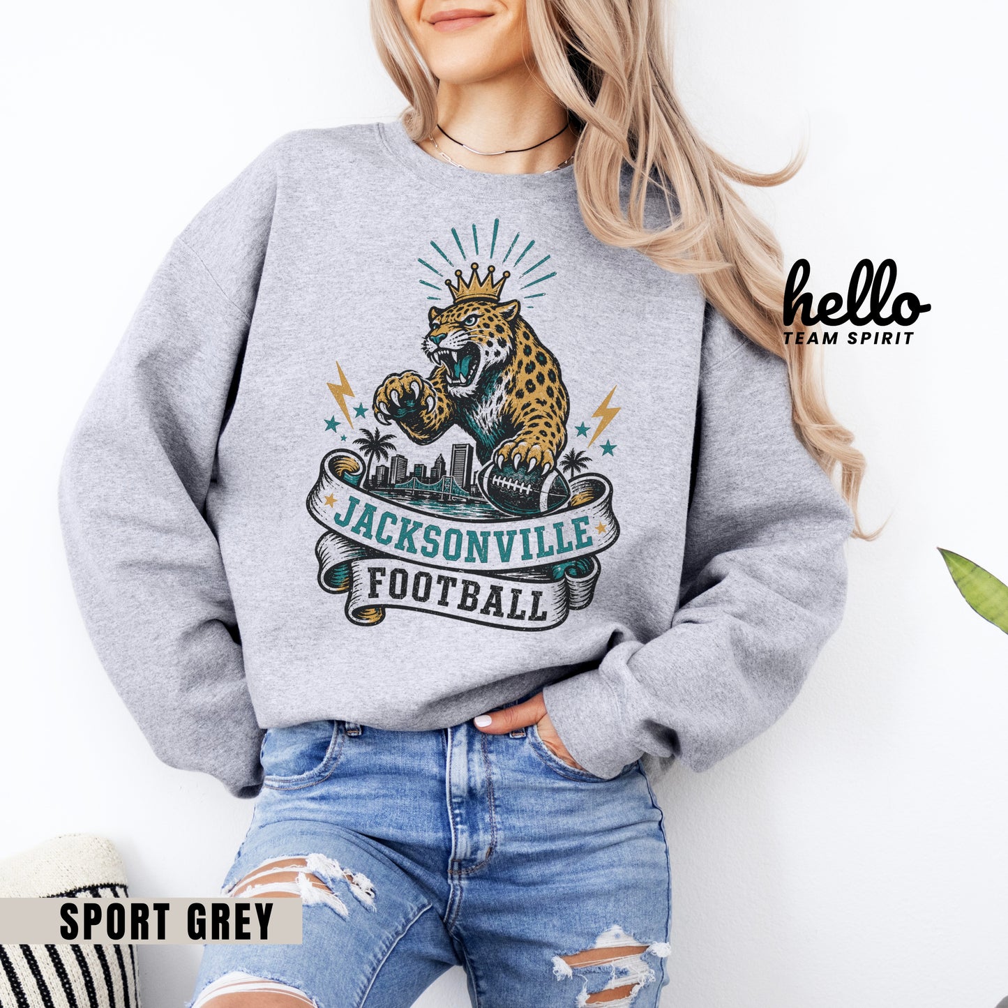 Jacksonville Crowned Football Graphic Sweatshirt
