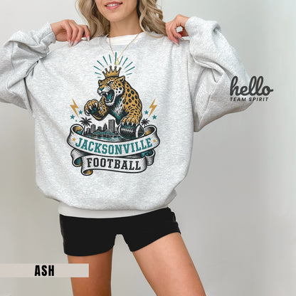 Jacksonville Crowned Football Graphic Sweatshirt