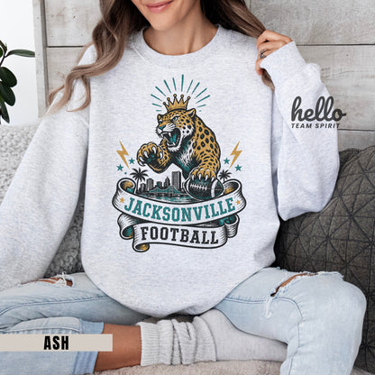 Jacksonville Crowned Football Graphic Sweatshirt
