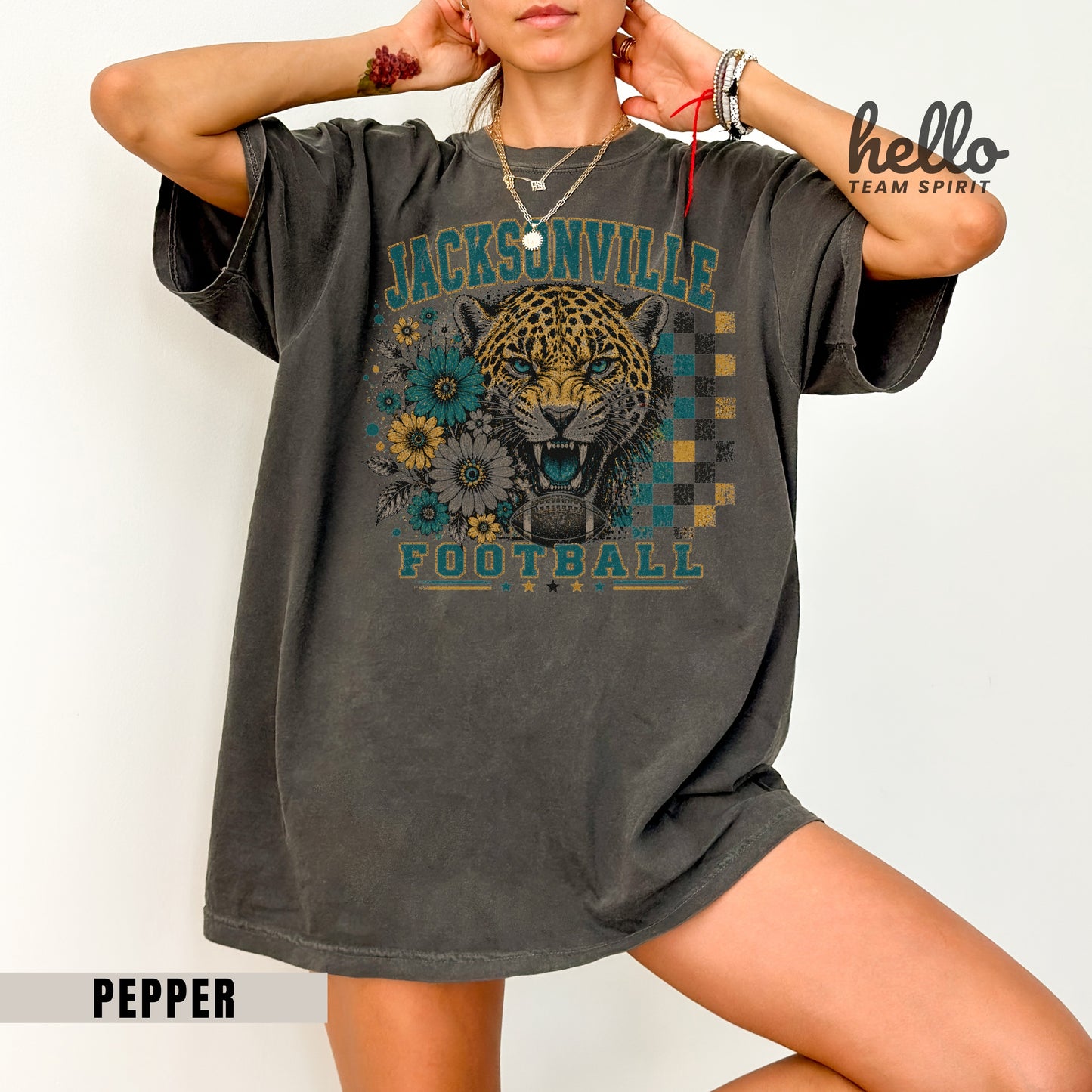 Jacksonville Retro Football Graphic T-shirt