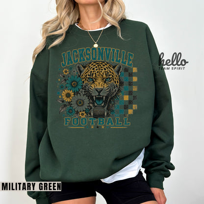 Jacksonville Retro Football Graphic Sweatshirt