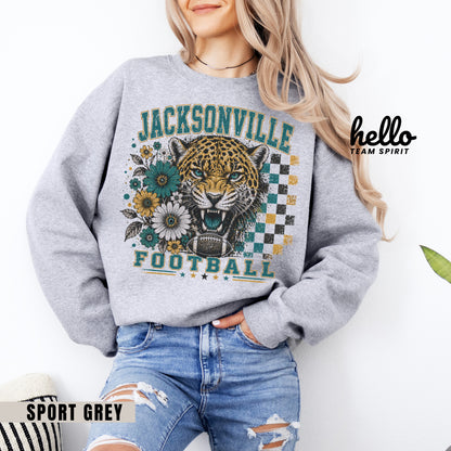 Jacksonville Retro Football Graphic Sweatshirt