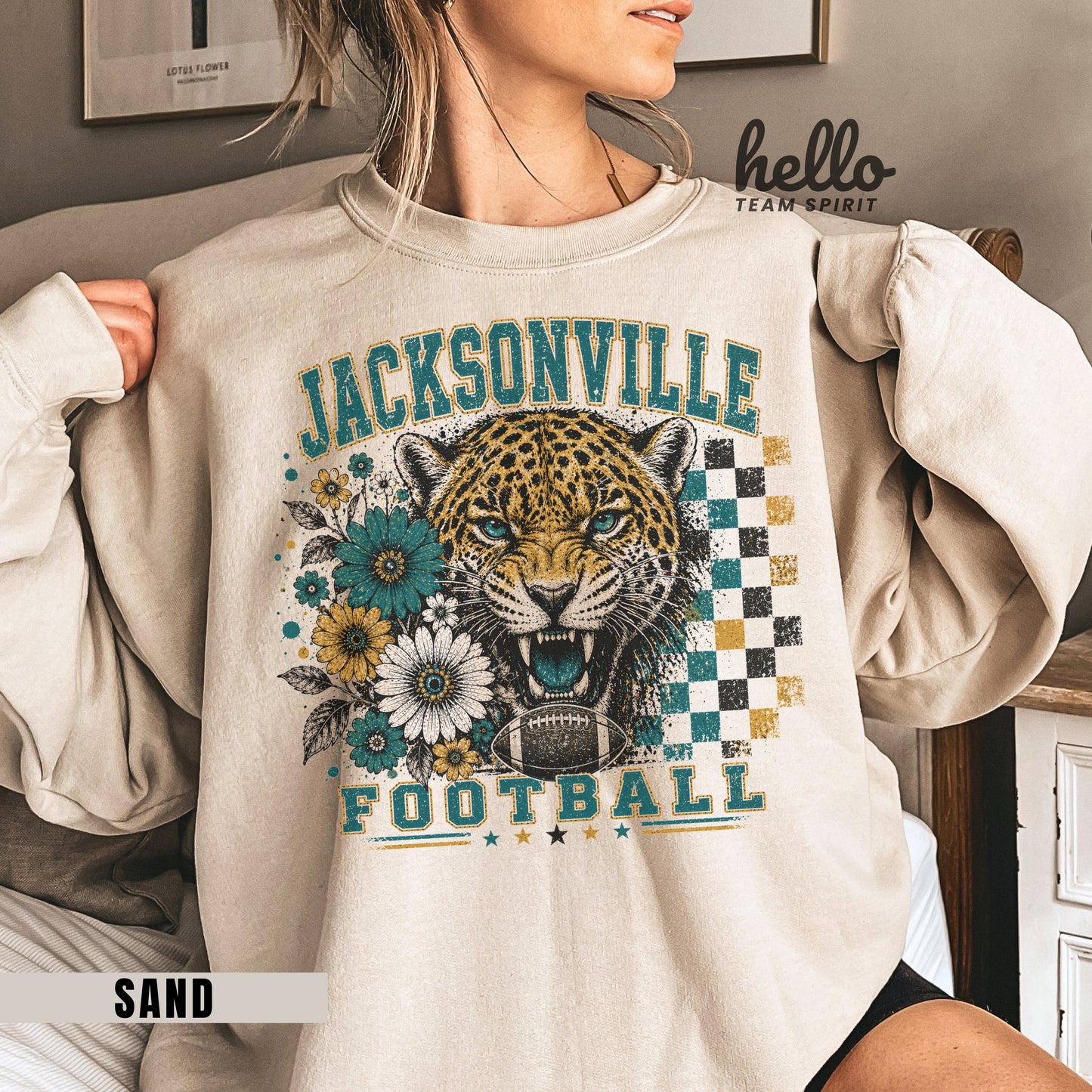 Jacksonville Retro Football Graphic Sweatshirt