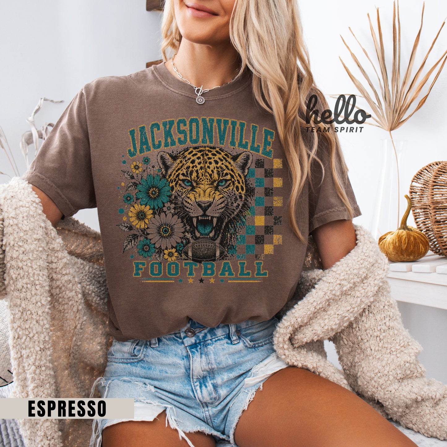 Jacksonville Retro Football Graphic T-shirt