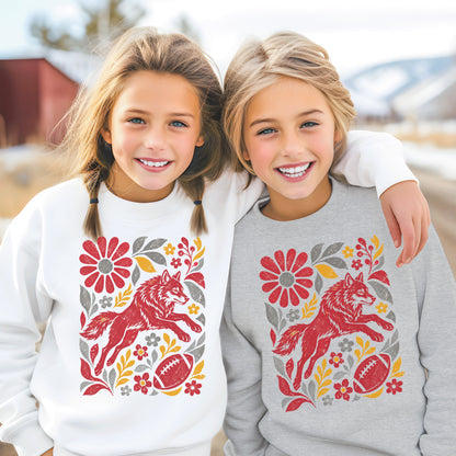 Kansas City Boho Football Graphic Youth Sweatshirt