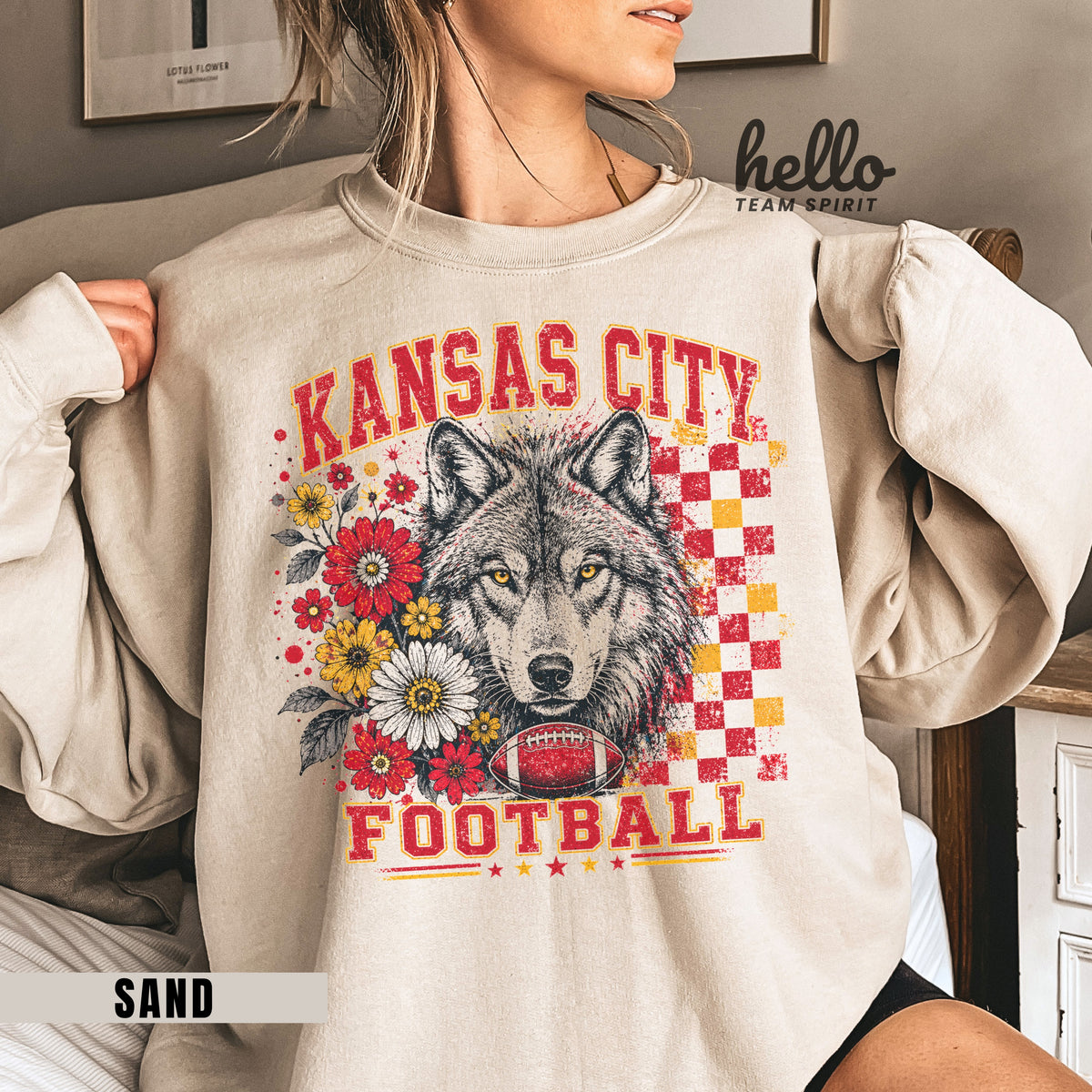 Kansas City Retro Football Graphic Sweatshirt