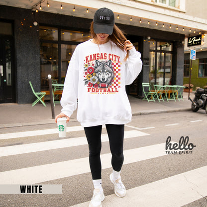 Kansas City Retro Football Graphic Sweatshirt