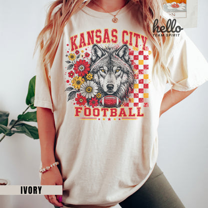 Kansas City Retro Football Graphic T-shirt