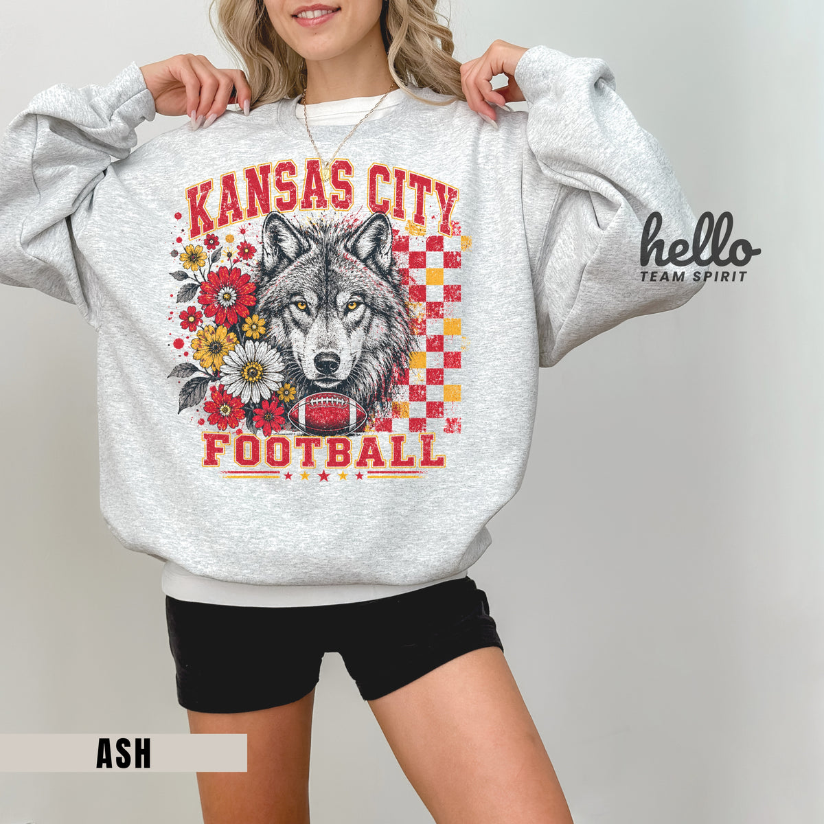 Kansas City Retro Football Graphic Sweatshirt