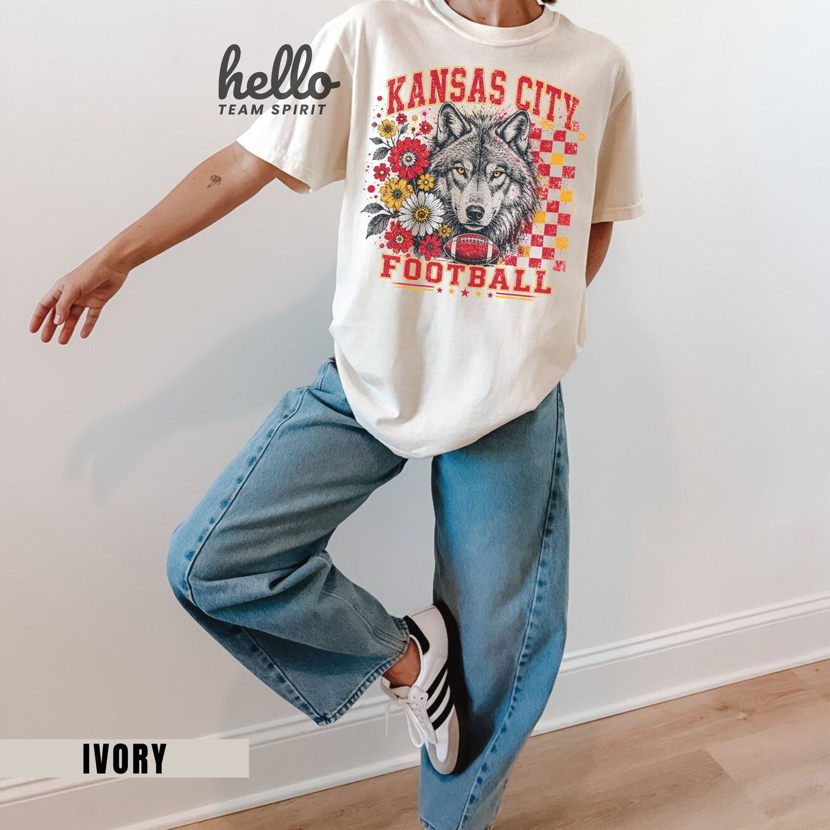 Kansas City Retro Football Graphic T-shirt