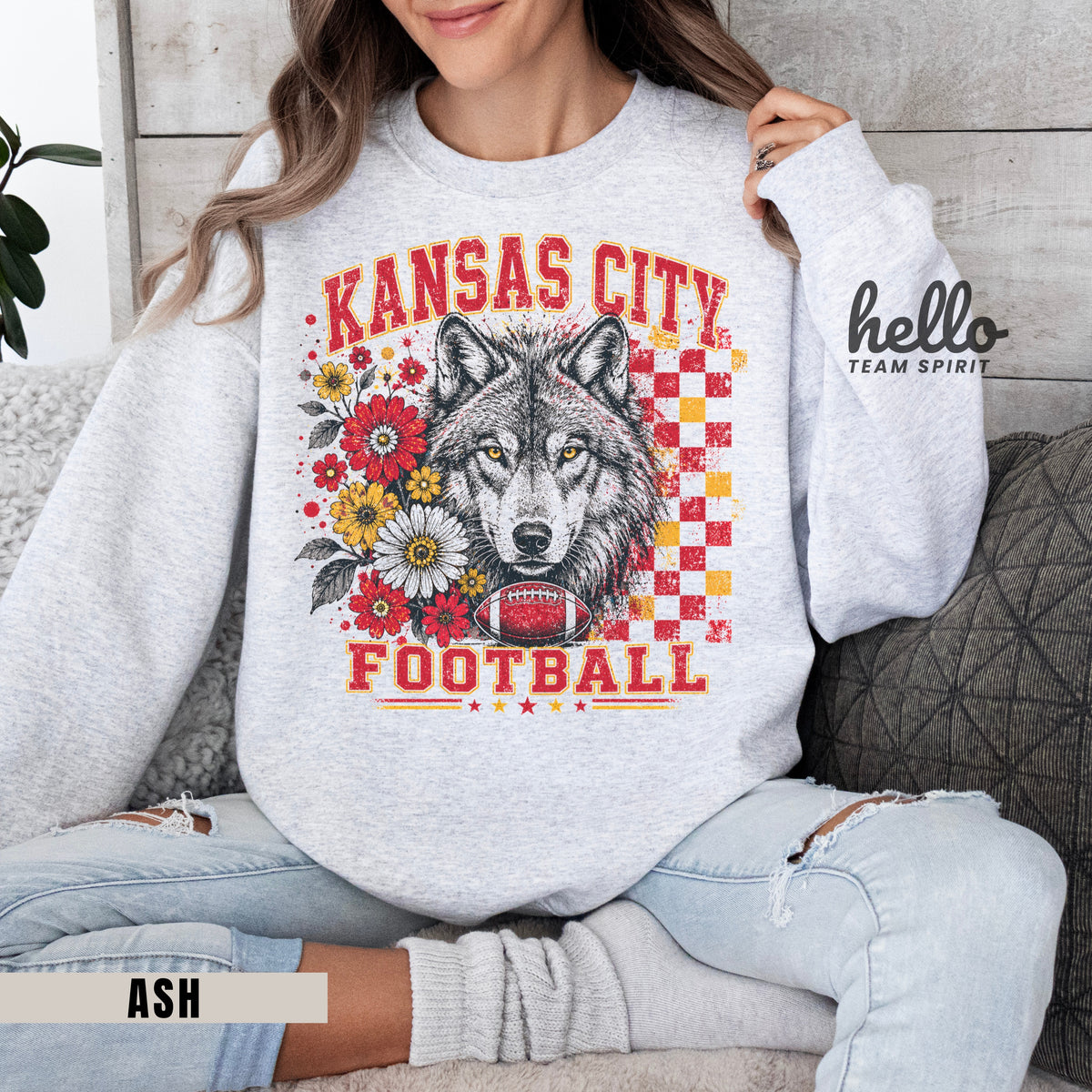 Kansas City Retro Football Graphic Sweatshirt
