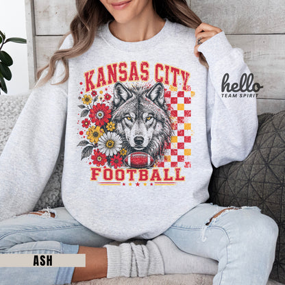 Kansas City Retro Football Graphic Sweatshirt