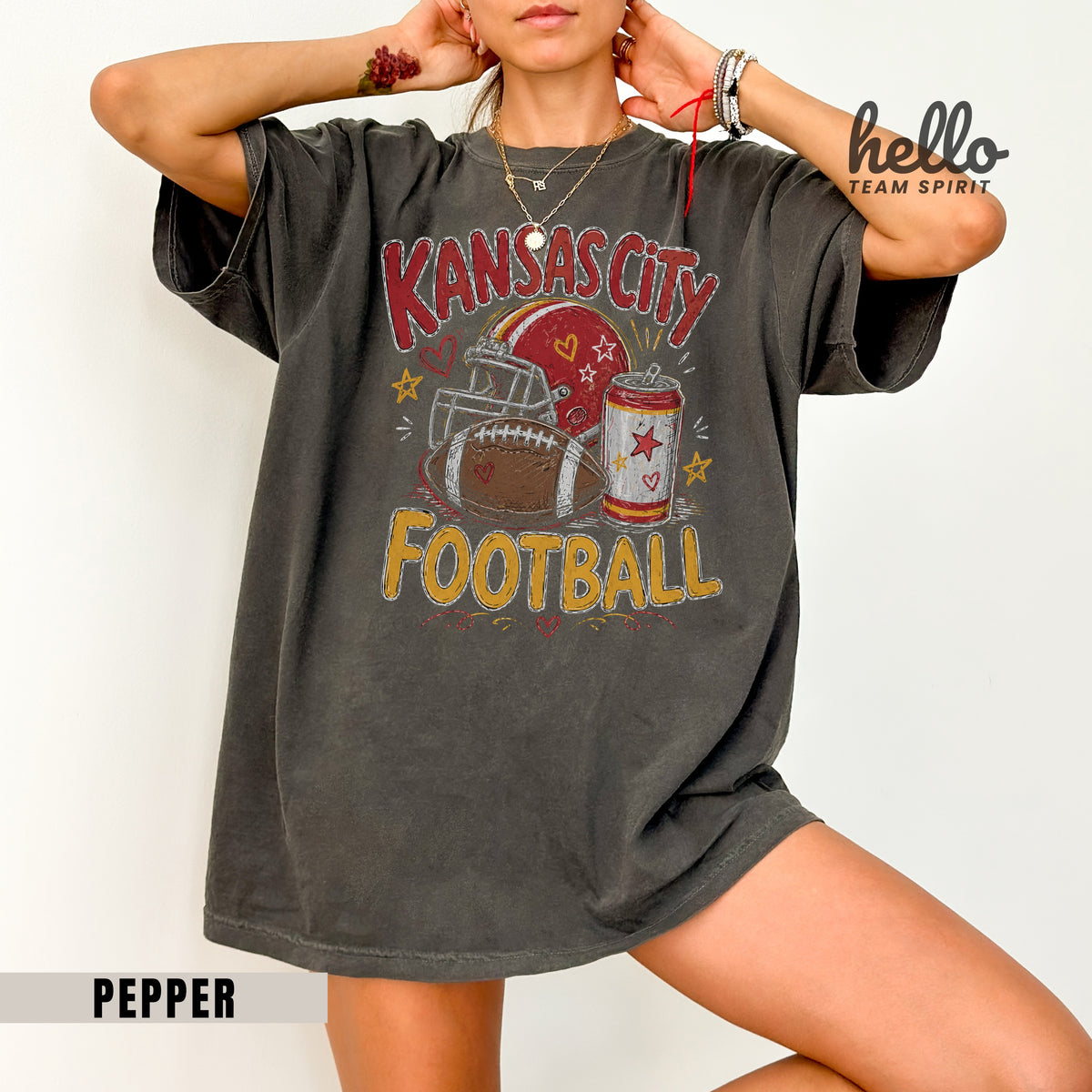 Kansas City Icon Football Graphic T-shirt