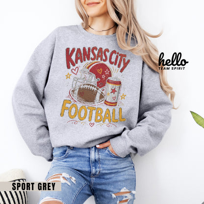 Kansas City Icon Football Graphic Sweatshirt