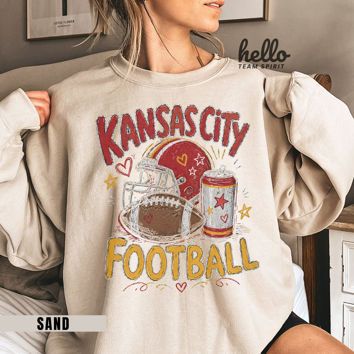 Kansas City Icon Football Graphic Sweatshirt