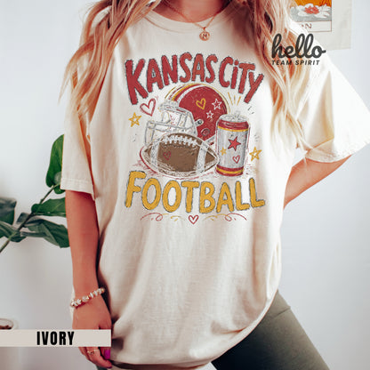 Kansas City Icon Football Graphic T-shirt