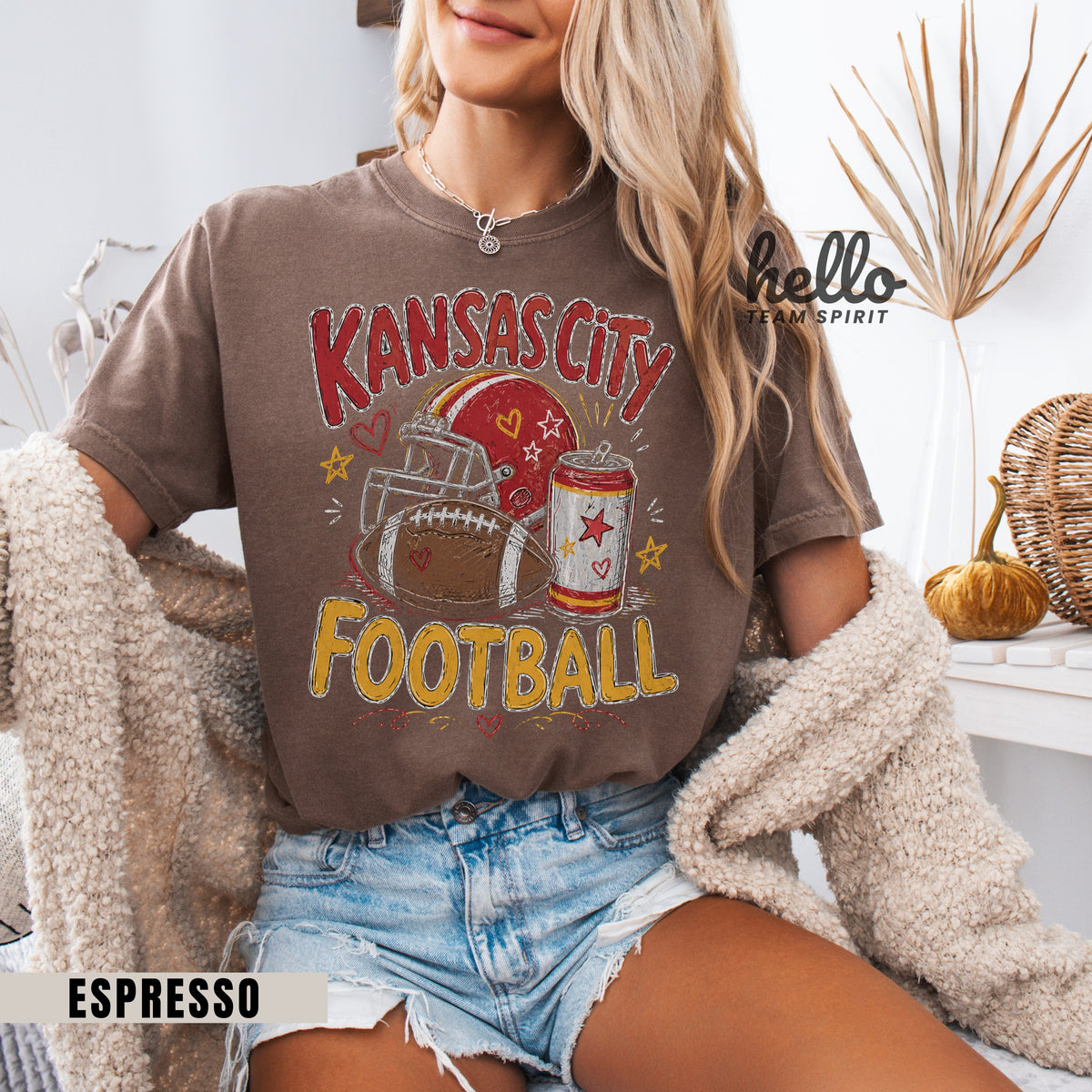 Kansas City Icon Football Graphic T-shirt