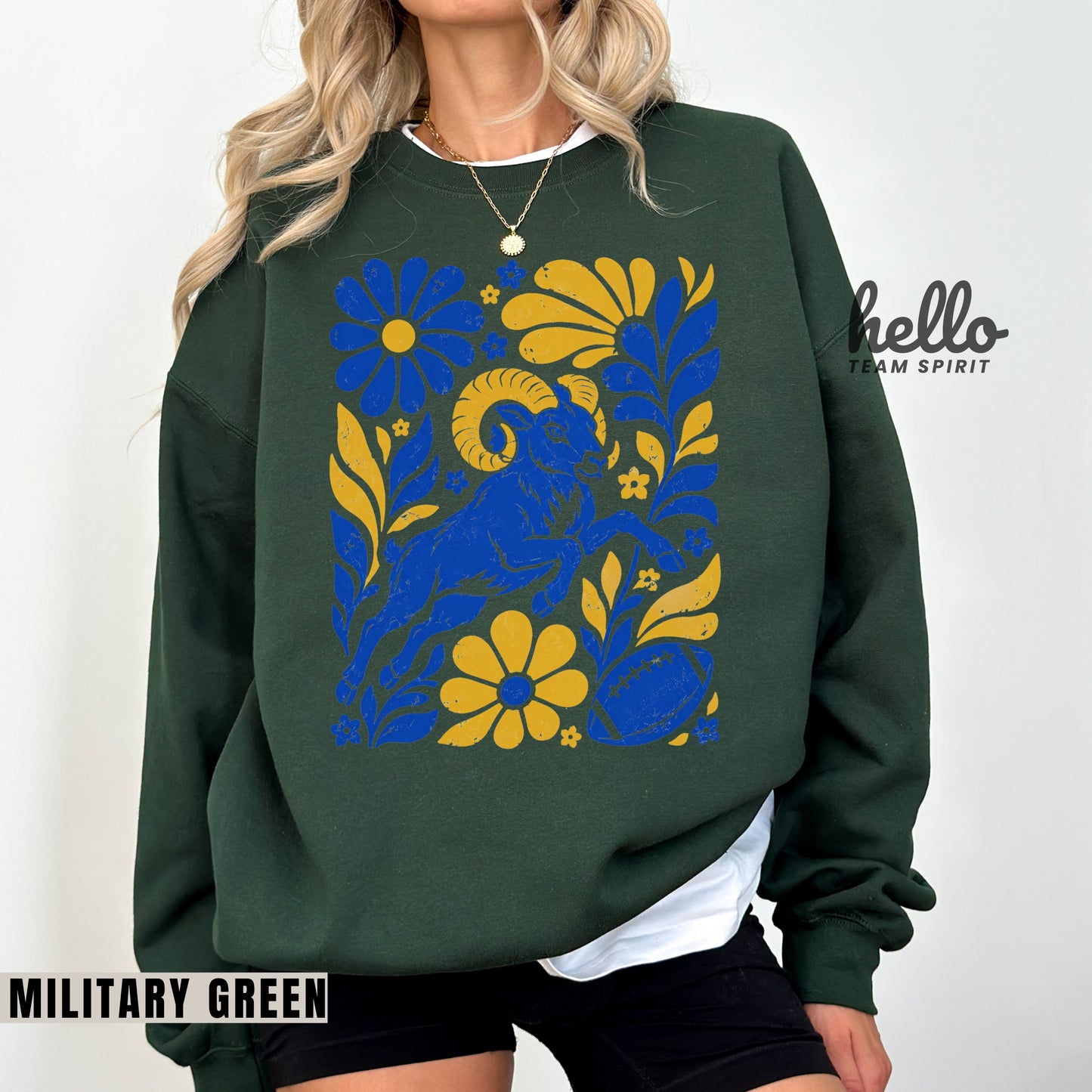 Los Angeles Boho Football Graphic Sweatshirt