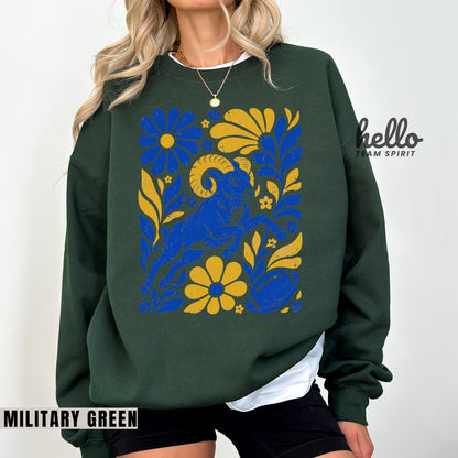 Los Angeles Boho Football Graphic Sweatshirt