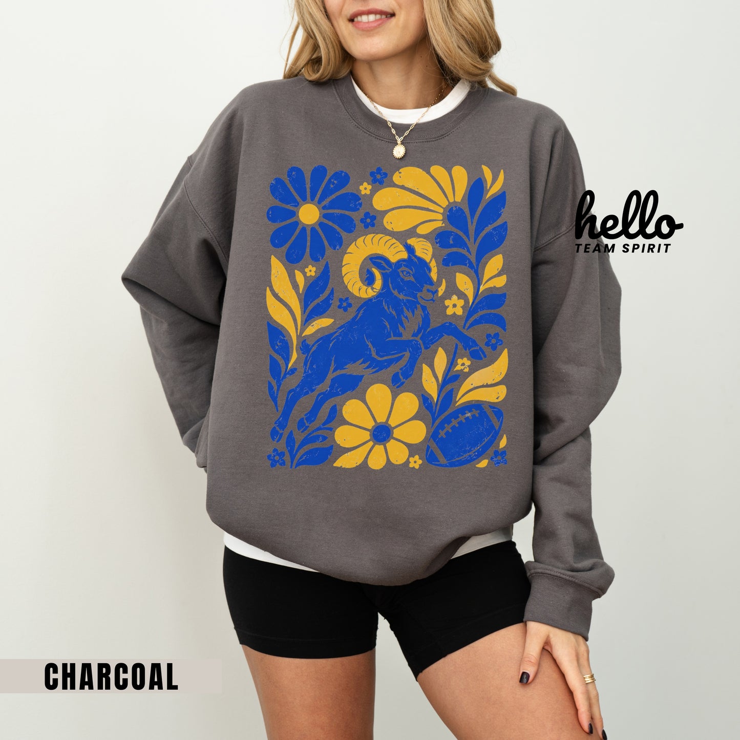 Los Angeles Boho Football Graphic Sweatshirt