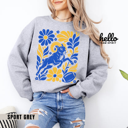 Los Angeles Boho Football Graphic Sweatshirt