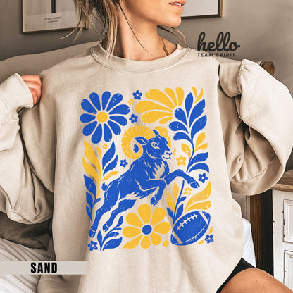 Los Angeles Boho Football Graphic Sweatshirt