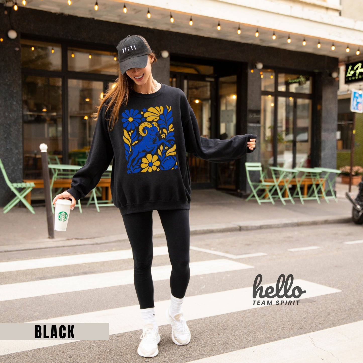 Los Angeles Boho Football Graphic Sweatshirt