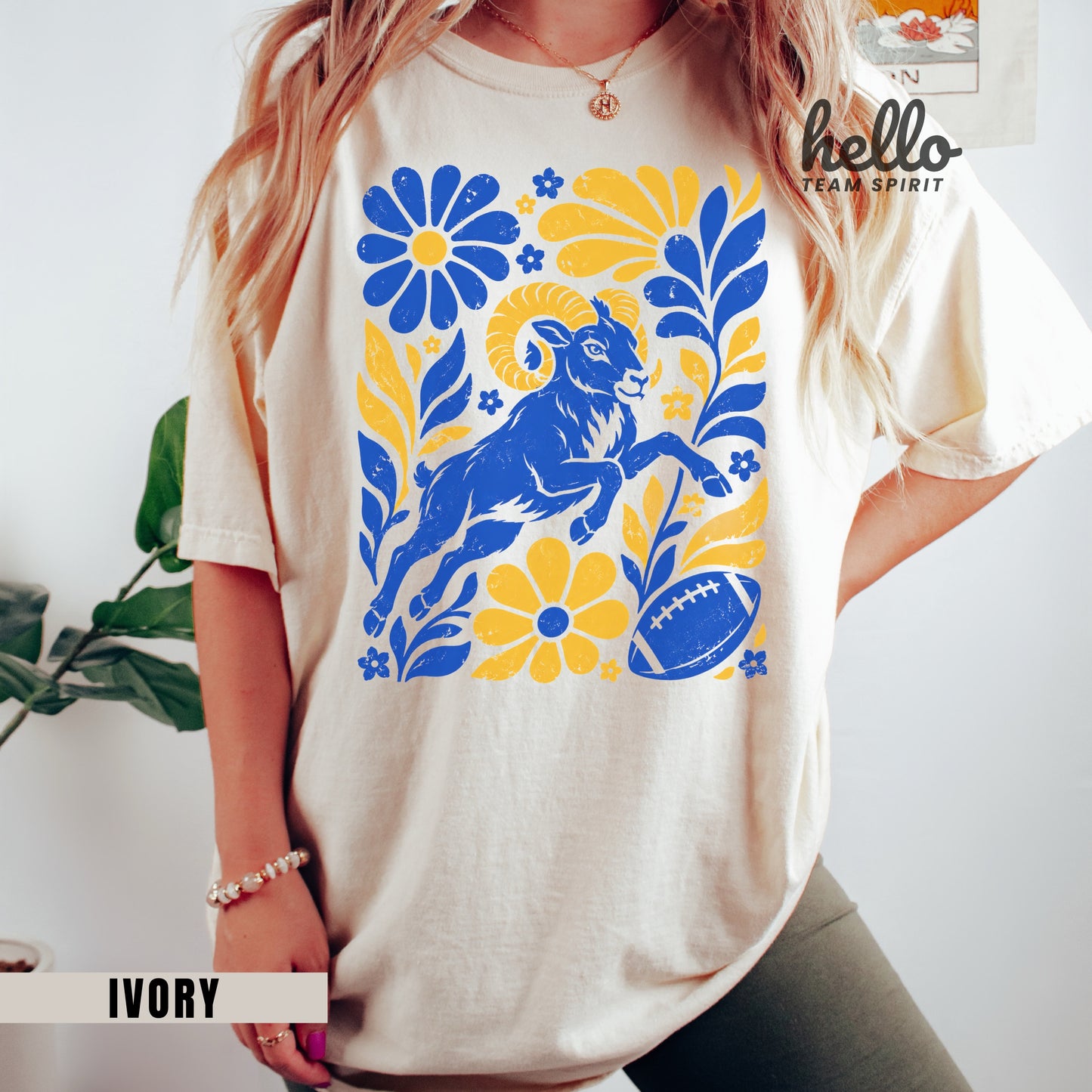 Los Angeles Boho Football Graphic T-shirt