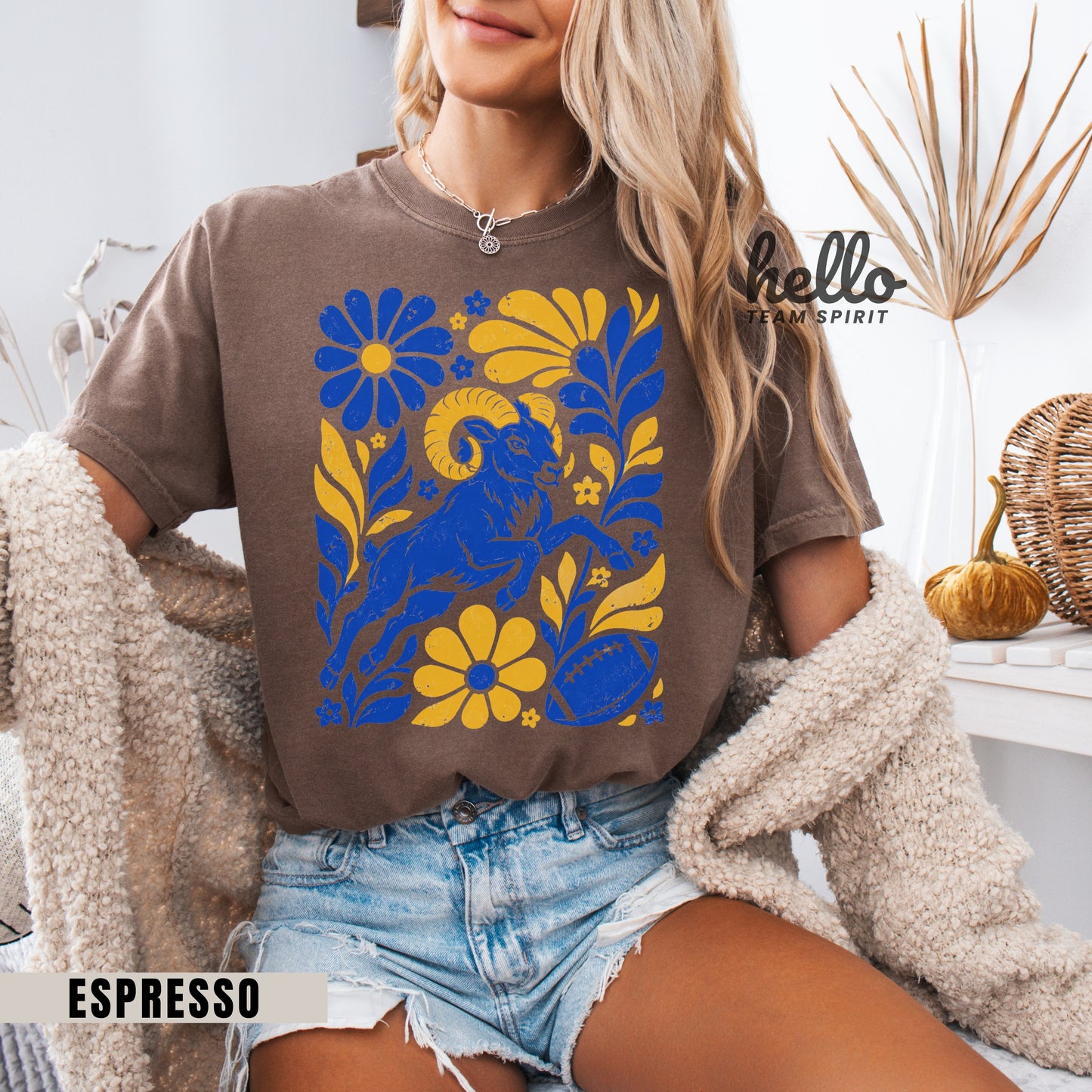 Los Angeles Boho Football Graphic Sweatshirt
