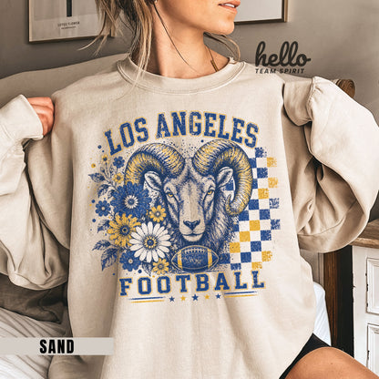 Los Angeles Retro Football Graphic Sweatshirt